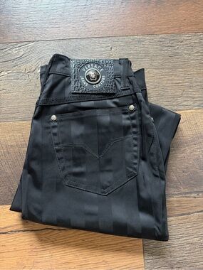 Versace Jeans Collection Black Striped Jeans